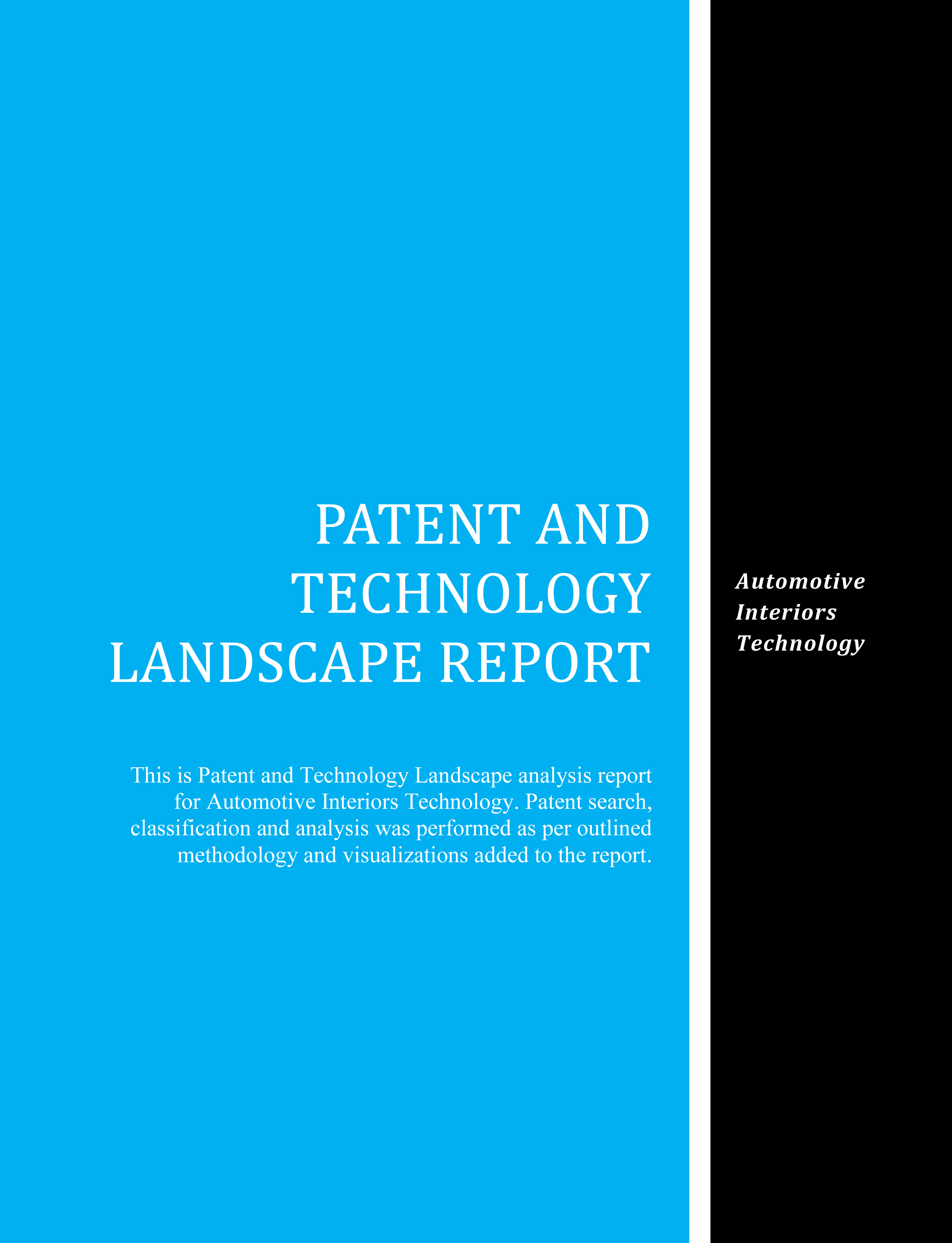 Automotive Interiors Technology Patent Landscape Report