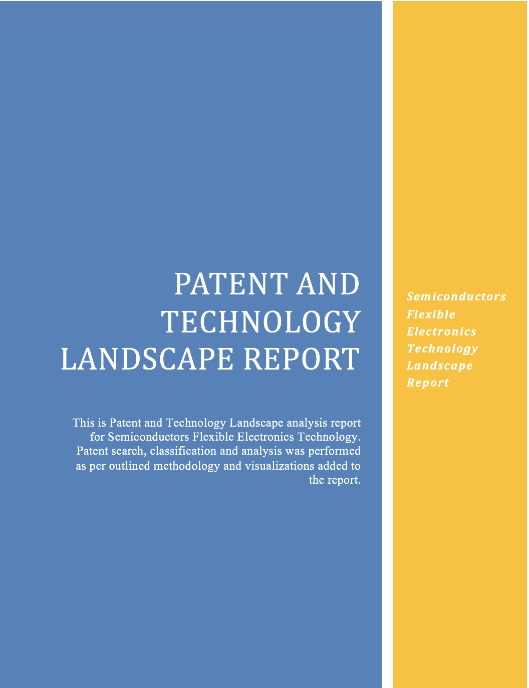 Semiconductors Flexible Electronics Technology Landscape Report